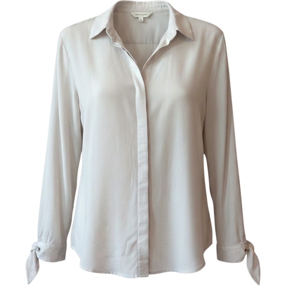 NAF NAF Paris Tie Cuff Blouse Women's 1 NWT